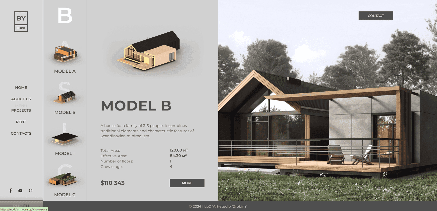 Sito web per uno studio di architettura screenshot 2